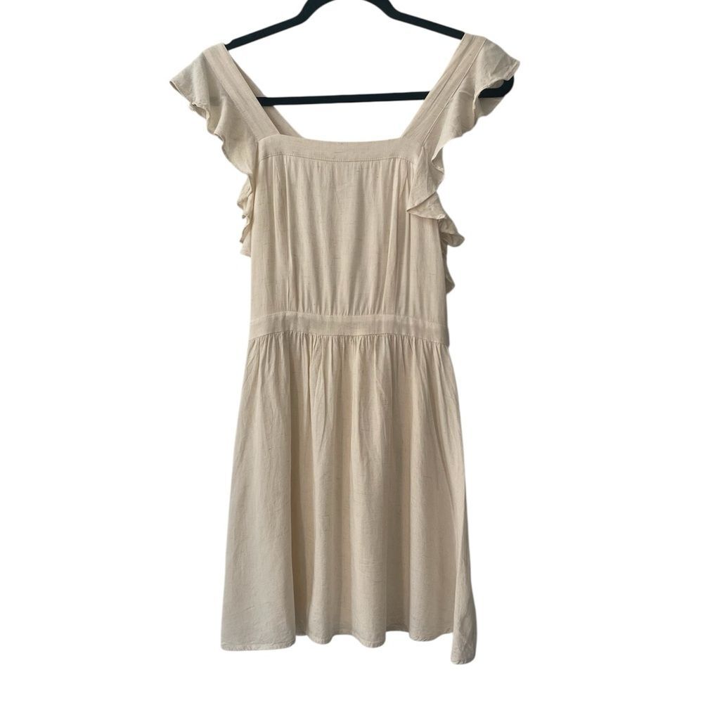 Altar'd State Cream Ruffle Mini Dress